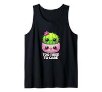 Divertido Demasiado Cansado de cuidar Cactus Introvertido Amante de Las Plantas Kawaii Camiseta sin Mangas