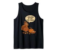 Divertido Día de Acción de Gracias para Adultos con I Belong at The Kids Table Camiseta sin Mangas