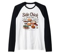 Divertido Día de Acción de Gracias Side Chick Social Club Holiday Cena Camiseta Manga Raglan