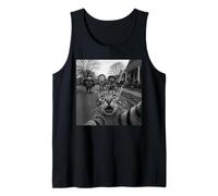 Divertido Día de Acción de Gracias Sorprendido Gato Asustado Selfie Turquía Mascota Camiseta sin Mangas