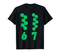 Divertido día de San Patricio 6 7 Meme Gen Alpha Slang trébol Camiseta