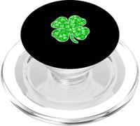 Divertido Día de San Patricio Irlandés Verde patrón sin Costuras trébol PopSockets PopGrip para MagSafe