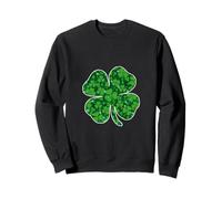 Divertido Día de San Patricio Irlandés Verde patrón sin Costuras trébol Sudadera