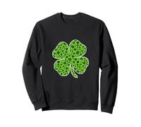 Divertido Día de San Patricio Irlandés Verde patrón sin Costuras trébol Sudadera