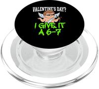 Divertido día de San Valentín le doy un Meme Genial 6-7 PopSockets PopGrip para MagSafe