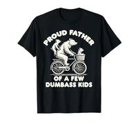 Divertido día del padre orgulloso padre niños mapache papá divertido Camiseta