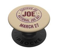 Divertido DÍA Nacional DE Joe 27 DE Marzo PopSockets PopGrip Adhesivo