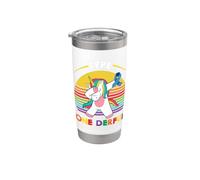 Divertido Diabético Tipo 1 Diabetes T1D Tipo Unicornio Único Vaso térmico de acero inoxidable de doble pared
