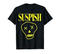 Divertido Dibujo Animado con diseño de Calavera de Suspish, Espeluznante Crimen Real Camiseta