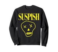 Divertido Dibujo Animado con diseño de Calavera de Suspish, Espeluznante Crimen Real Sudadera