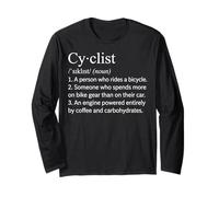 Divertido Diccionario Definición Ciclista Día Mundial de la Bicicleta Humor Manga Larga