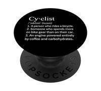 Divertido Diccionario Definición Ciclista Día Mundial de la Bicicleta Humor PopSockets PopGrip Adhesivo
