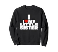 Divertido Dicho corazón mi Hermana pequeña sarcástico Sudadera