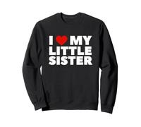 Divertido Dicho corazón mi Hermana pequeña sarcástico Sudadera