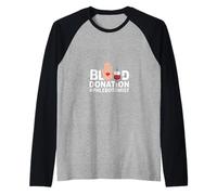 Divertido Dicho de donación de Sangre flebotomista Camiseta Manga Raglan