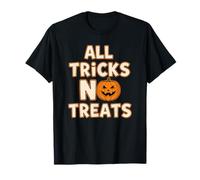 Divertido Dicho de Halloween para Chicos Todos los Trucos No Treats Espeluznante Camiseta
