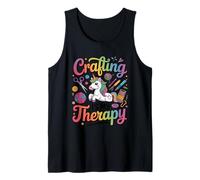 Divertido Dicho de Unicornio: «Hacer Manualidades es mi Terapia» Camiseta sin Mangas