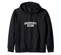 Divertido Dicho del Departamento de Emergencias sobre Varsity Athletic Sudadera con Capucha