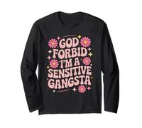 Divertido Dicho Dios no lo quiera, Soy un Gangsta Sensible Mujeres Hombres Manga Larga