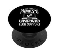 Divertido Dicho Familia No Pago Apoyo Técnico Nerd Sarcasmo Mordaza PopSockets PopGrip Adhesivo
