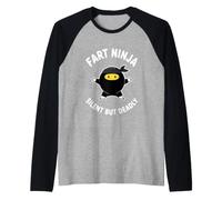 Divertido Dicho Fart Ninja Silencioso Pero Mortal Camiseta Manga Raglan