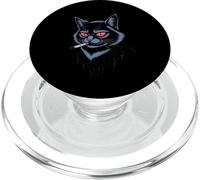 Divertido Dicho Fumar Gato Ojos Rojos Grunge Actitud Mujeres Hombres PopSockets PopGrip para MagSafe