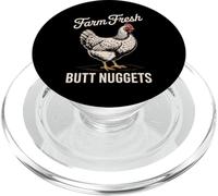 Divertido Dicho Granja Fresco Butt Nuggets Chiste De Pollo Mujeres Hombres PopSockets PopGrip para MagSafe