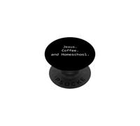 Divertido Dicho Jesús Café Homeschool Sarcástico PopSockets PopGrip Adhesivo