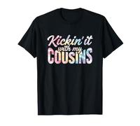 Divertido Dicho Kickin con Mis Primos Sarcástico Camiseta