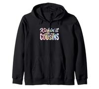 Divertido Dicho Kickin con Mis Primos Sarcástico Sudadera con Capucha
