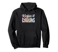 Divertido Dicho Kickin con Mis Primos Sarcástico Sudadera con Capucha