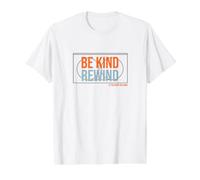 Divertido Dicho nostálgico Be Kind Rewind VHS Camiseta gráfica económica, Hombre, Blanco, XL