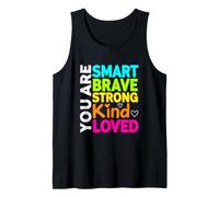 Divertido Dicho Que Eres Inteligente, Valiente, Fuerte, Amado Camiseta sin Mangas