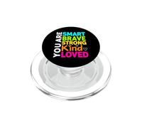 Divertido Dicho Que Eres Inteligente, Valiente, Fuerte, Amado PopSockets PopGrip para MagSafe