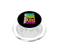 Divertido Dicho Que Eres Inteligente, Valiente, Fuerte, Amado PopSockets PopGrip para MagSafe