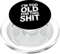 Divertido dicho que soy demasiado viejo para estas cosas retro envejecido PopSockets PopGrip para MagSafe