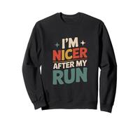 Divertido Dicho Que Soy más Agradable después de mi Carrera sarcástico Sudadera