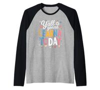 Divertido Dicho Que Todos Van a Aprender Hoy lápiz Leopardo Mujer Camiseta Manga Raglan