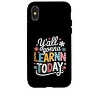 Divertido dicho que todos van a aprender hoy lápiz leopardo mujer Carcasa para iPhone X/XS