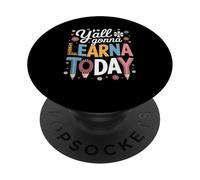 Divertido Dicho Que Todos Van a Aprender Hoy lápiz Leopardo Mujer PopSockets PopGrip Adhesivo
