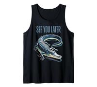 Divertido dicho "See You Later" cocodrilo retro reptil mujeres hombres Camiseta sin Mangas