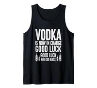 Divertido Dicho Vodka Ahora Carga Buena Suerte Humorístico Camiseta sin Mangas