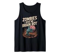 Divertido Dicho Zombies Me Dan Podredumbre Cerebro Espeluznante Mujeres Hombres Camiseta sin Mangas