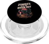 Divertido Dicho Zombies Me Dan Podredumbre Cerebro Espeluznante Mujeres Hombres PopSockets PopGrip para MagSafe