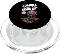 Divertido Dicho Zombies Me Dan Podredumbre Cerebro Espeluznante Mujeres Hombres PopSockets PopGrip para MagSafe