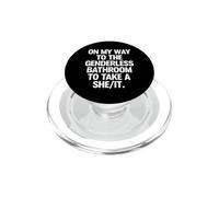 Divertido Diciendo a mi Manera el baño sin género Take She PopSockets PopGrip para MagSafe
