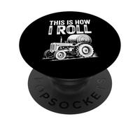 Divertido Diciendo Así Es Cómo Rollo Tractor Heno Broma Mujeres Hombres PopSockets PopGrip Adhesivo
