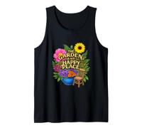 Divertido Diciendo El Jardín Mi Lugar Feliz Sarcástico Camiseta sin Mangas