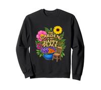 Divertido Diciendo El Jardín Mi Lugar Feliz Sarcástico Sudadera