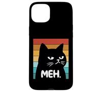 Divertido Diciendo Meh con Gato Niños Niñas Adolescentes Mujeres Meme Meh. Carcasa para iPhone 15 Plus
